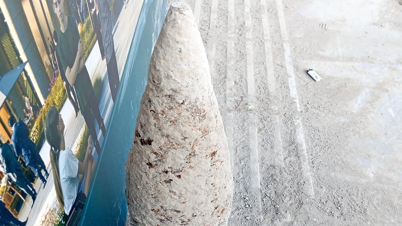 İnşaat alanında top mermisi bulundu