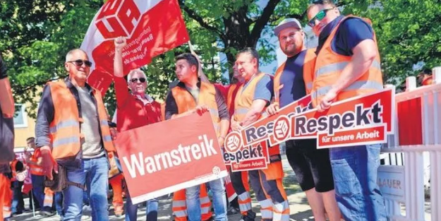 İnşaat işçileri greve çıktı