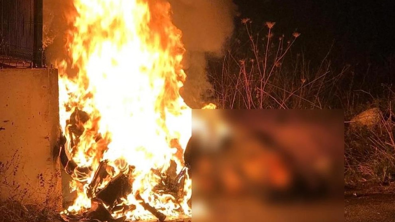 İnsanlık öldü mü ! Gözlerinin önünde alev alan motosiklete aldırış etmediler! 27 yaşındaki sürücü yanarak can verdi