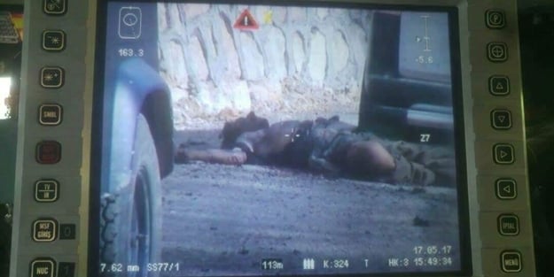 İntihar saldırısı hazırlığındaki teröristin son hali böyle görüntülendi
