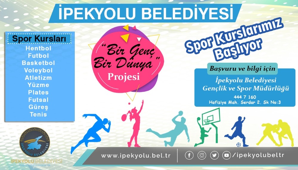 İpekyolu Belediyesinden “Bir Genç Bir Dünya” spor kursları 