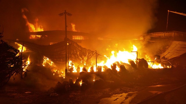 İplik fabrikasında yangın çıktı