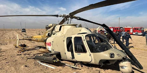 Irak’ta askeri helikopter düştü: 2 yaralı