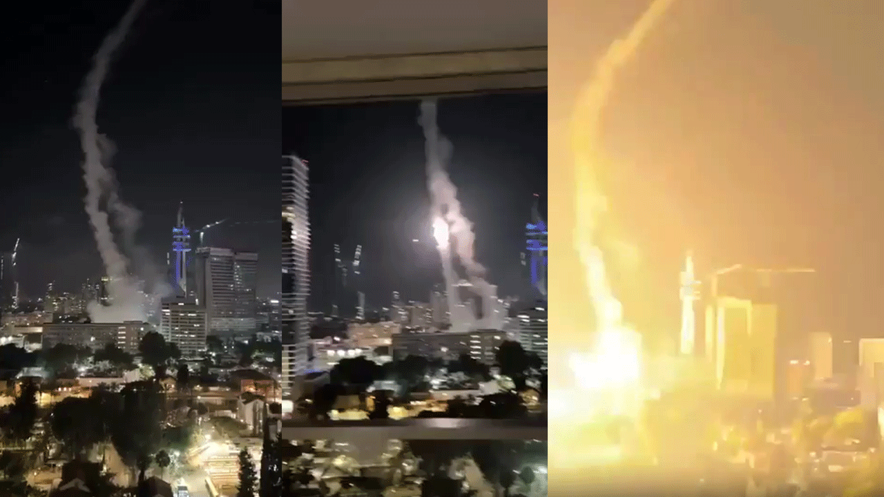 İran, balistik füze ile vurdu! İsrail cehennemi yaşıyor