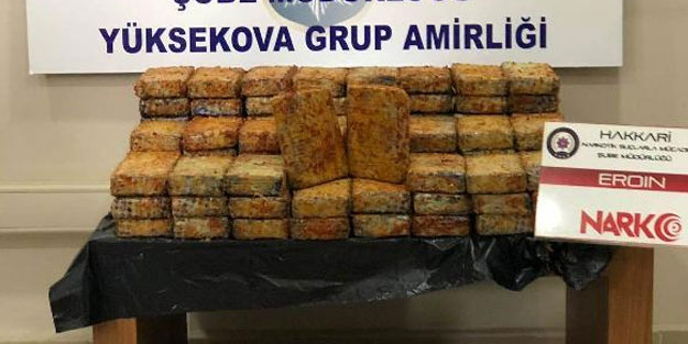 İran plakalı araçta 56 kilo eroin ele geçirildi