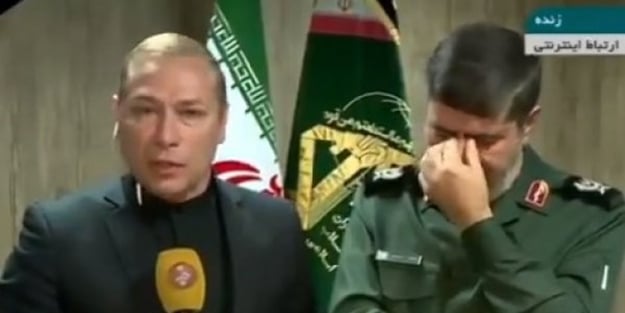 İran televizyonunda 'Kasım Süleymani' yası! Komutan böyle ağladı