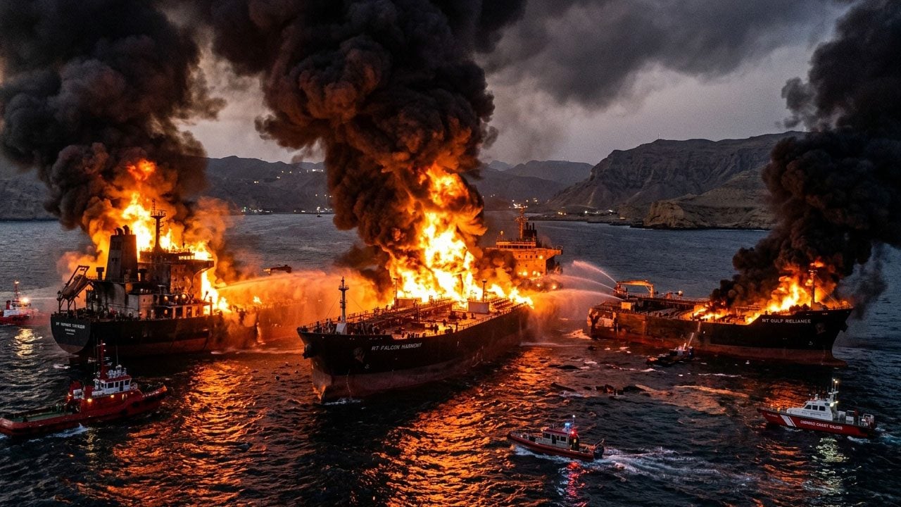 İran: Uyarılarımızı dinlemediler! Hürmüz Boğazı'nda mayına çarpan 3 tanker alev aldı
