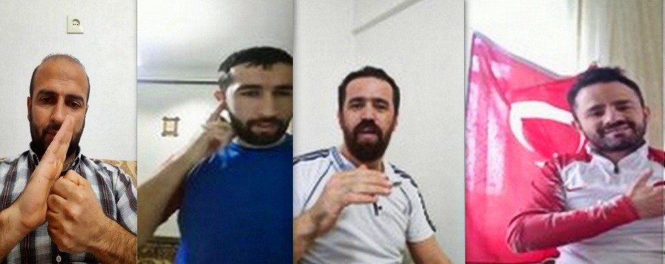 İşaret diliyle ’Evde kal’ mesajı verdiler 