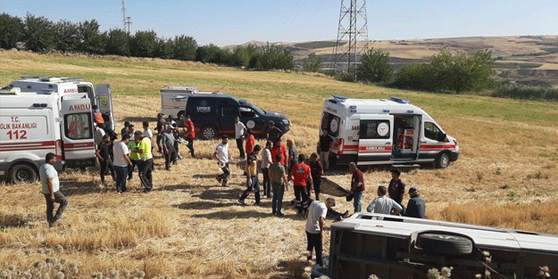 İşçi servisi kaza yaptı! Çok sayıda yaralı var