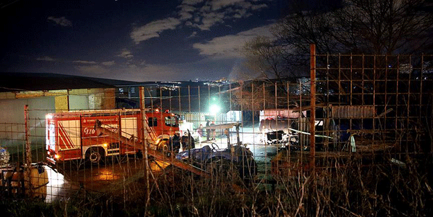 İşçilerin kaldığı konteynerde yangın: 1 ölü, 1 yaralı