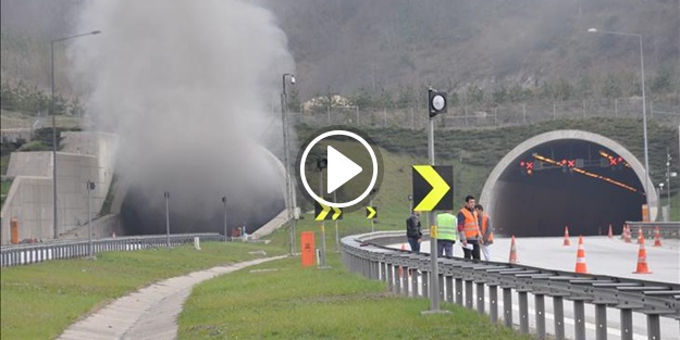 İşe Bolu Dağı Tüneli'nden görüntüler
