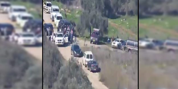 İşgalci yahudilerden siyonist askerlerin korumasında aşağılık eylem!