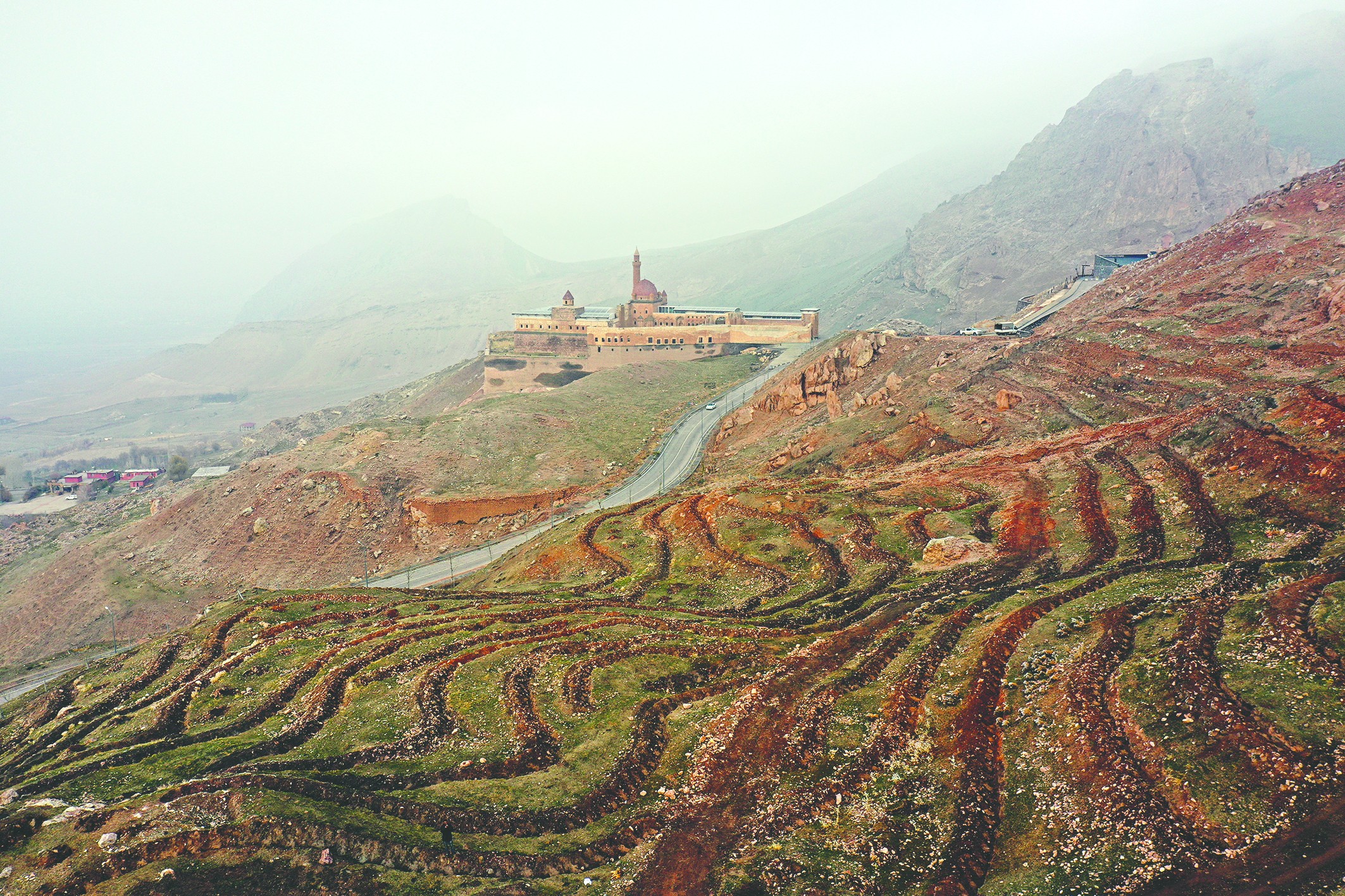 İshak Paşa Sarayı yeşile bürünüyor