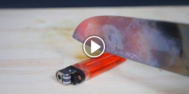 Isıtılmış bıçakla öyle şeyler yaptı ki!