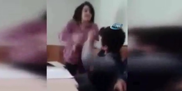 Engelli öğrencilere dayak skandalı! /VİDEO