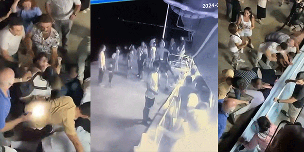 İskele ile gemi arasındaki boşluktan denize düştü... O anlar kamerada