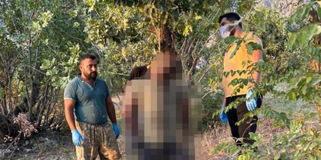 İşkence ettikleri kamyon şoförünün ellerini arkadan bağlayıp iple ağaca astılar
