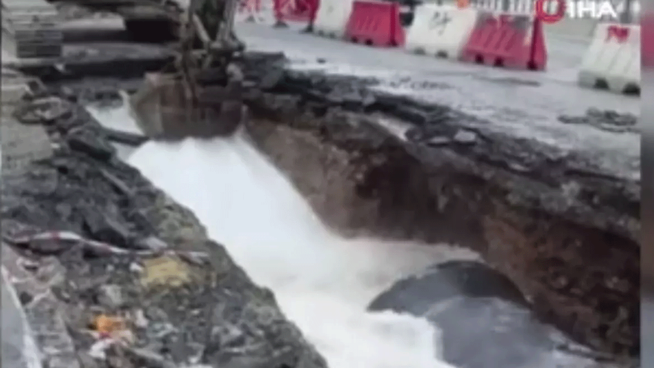 İSKİ'ye ait boru hattında patlama