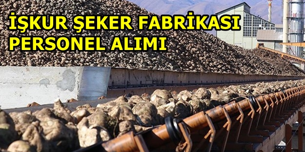 İŞKUR Şeker Fabrikaları personel alımı başvurusu