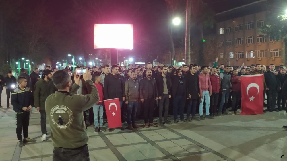 İslahiye’de İdlib şehitleri için destek gösterisi 