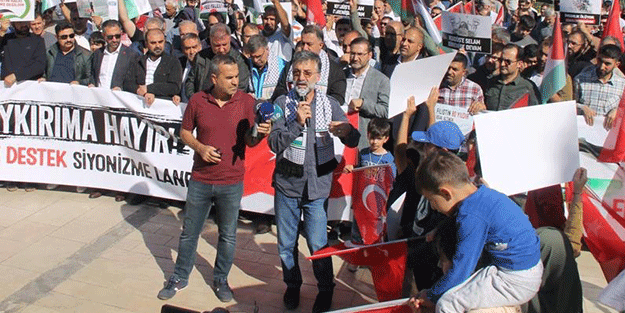 İslami STK'lardan Diyarbakır'da Filistin mitingi!