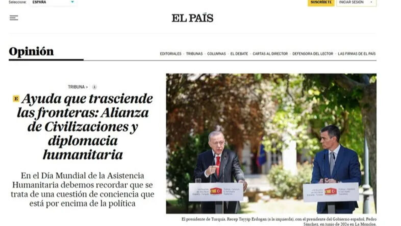 İspanya, Başkan Erdoğan'ın kaleme aldığı bu yazıyı konuşuyor