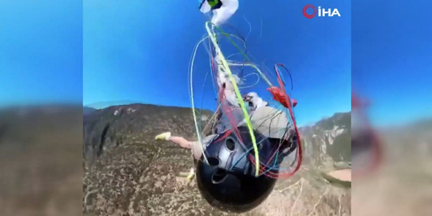 Havada ölümle burun buruna! Saniyelerle kurtuldu