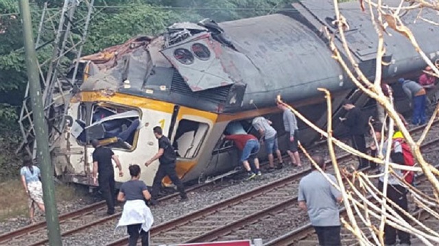 İspanya'da tren kazası