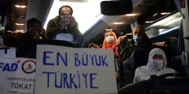 İspanya'dan getirilen 93 Türk vatandaşı Tokat'ta yurda yerleştirildi