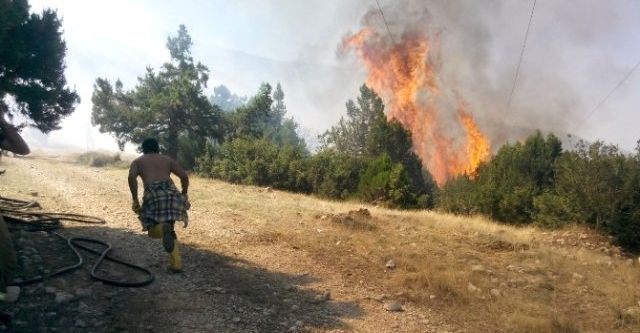 Isparta’da yangın