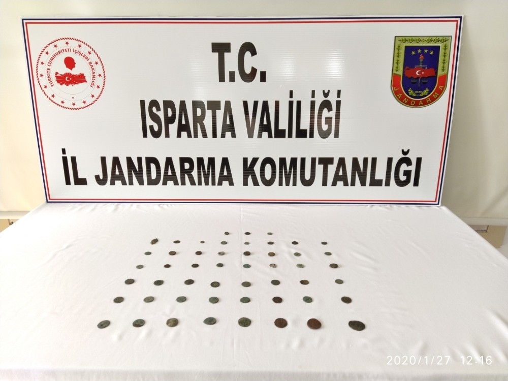 Isparta’da Roma ve Bizans Dönemlerine ait 51 adet sikke ele geçirildi 