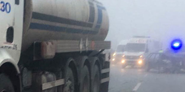 Isparta'da yoğun sis, zincirleme kazaya neden oldu