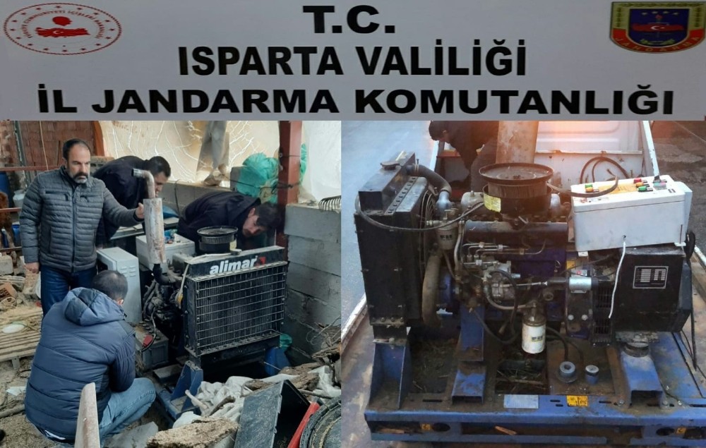 Isparta’dan çaldıkları jeneratörü 3 yıl sonra Afyonkarahisar’daki besihanede kullanırken yakalandılar 