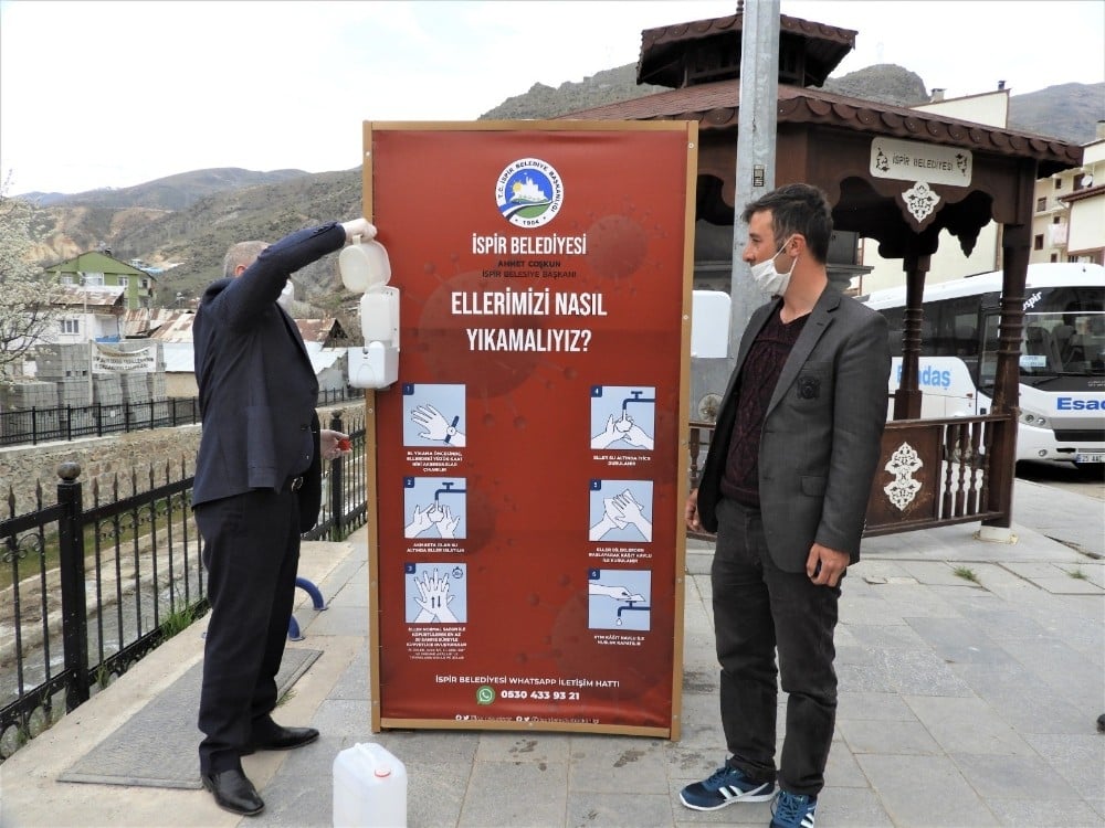 İspir’de dezenfekte üniteleri halkın hizmetinde 