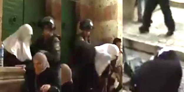 İsrail askeri Filistinli kadını yerlerde sürükledi