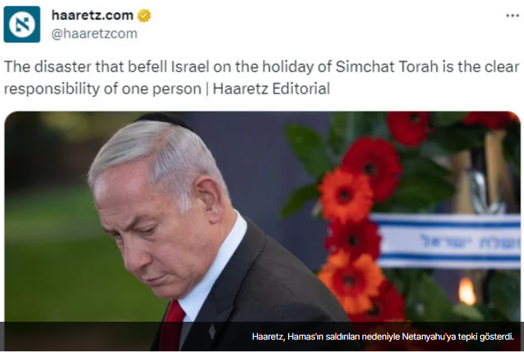 İsrail basını: Felaketin sorumlusu Başbakan Netanyahu'dur! Filistin’in varlığını inkar etti.