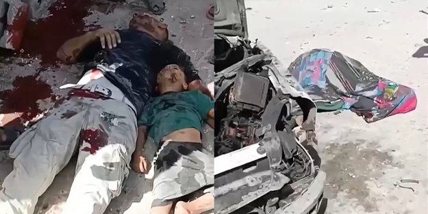 İsrail Gazze'de evlerine su götüren Filistinlileri bombaladı