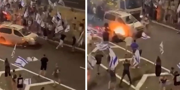 İsrail karıştı! Protestocuları ezip geçti