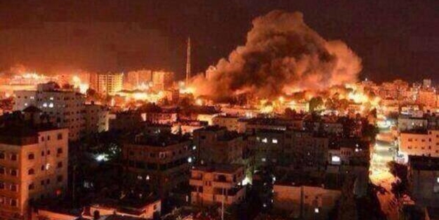 İsrail kudurdu: Gazze'ye bomba yağıyor!