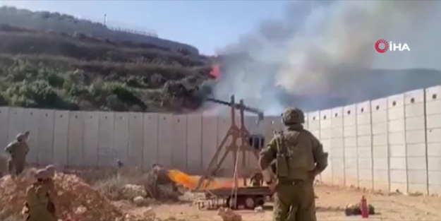 İsrail Lübnan topraklarına Orta Çağ'dan kalma mancınıkla saldırıyor!