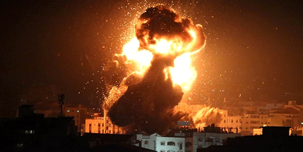 İsrail savaş uçakları Gazze'yi vurdu