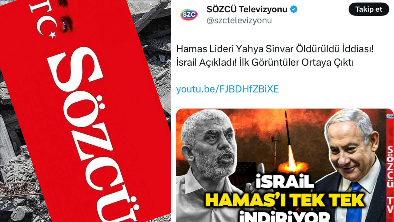 İsrail 'Sözcü'sü! Bebek katleden teröristlerin Türkiye şubesi bakın ne yaptı!