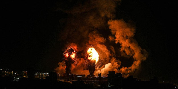 İsrail uçakları, Gazze'de Hamas'a ait iki noktayı vurdu