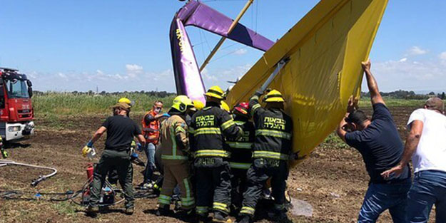 İsrail’de uçak düştü! Ölü ve yaralı var