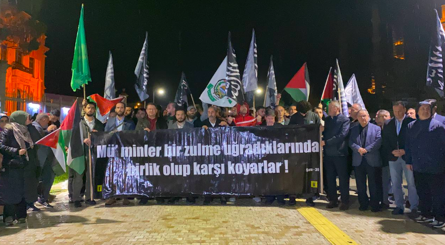İsrail'in Gazze'deki alçak saldırısı birçok ilde protesto edildi