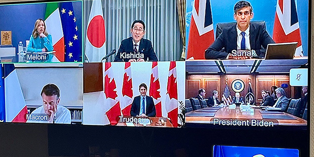 İsrail'in Gazze'deki katliamına cılız kalan G7'den İran için alelacele kınama kararı!