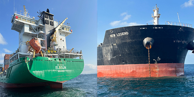 İstanbul açıklarında iki gemi çarpıştı