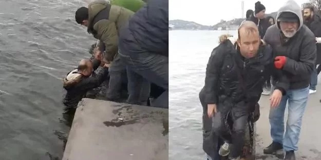 İstanbul Boğazı’nda trajik görüntü: Görme engelli çift denize düştü ve...
