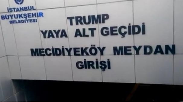İstanbul Büyükşehir Belediye'den flaş karar! Trump'ın ismi silindi...