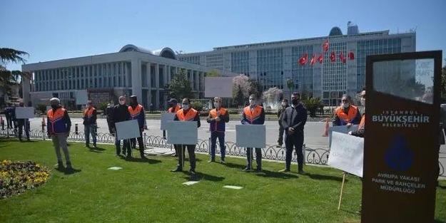 İstanbul Büyükşehir Belediyesi önünde eylem! 